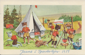 Spejderpostkort fra lejren