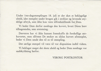Brev fra Viborg Postkontor
