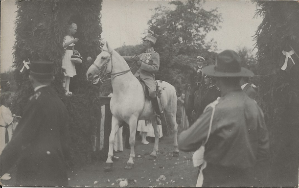 Kong Christian X rider over grænsen d 10.jul.1920